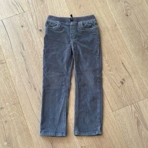 Hanna Andersson Slim Stretch Cords Gray Boys Size 6 7